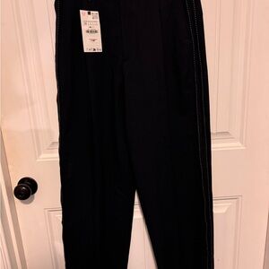 Men’s Zara Black Pants with white stitching Sz 30